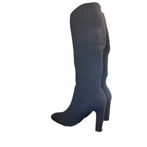 Charles David Dalton Black Diamond Knit Tall Sock Boots, Size 6M, NWT